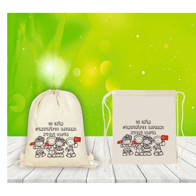 29 Ekim özel sırt çantası ipli model