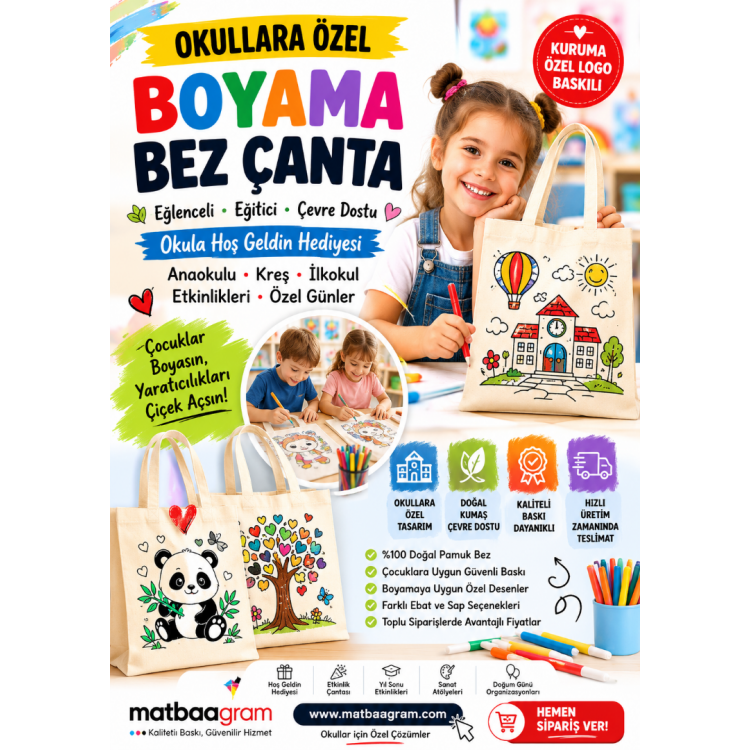 Boyama Bez Çanta Boyama Bez Çanta