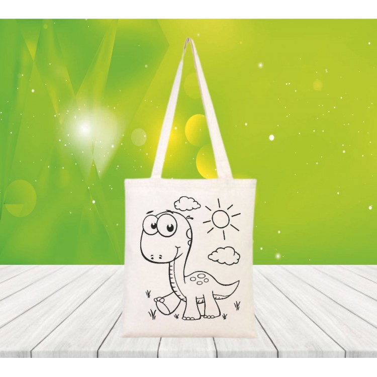 Baskılı boyanabilir ham bez çanta