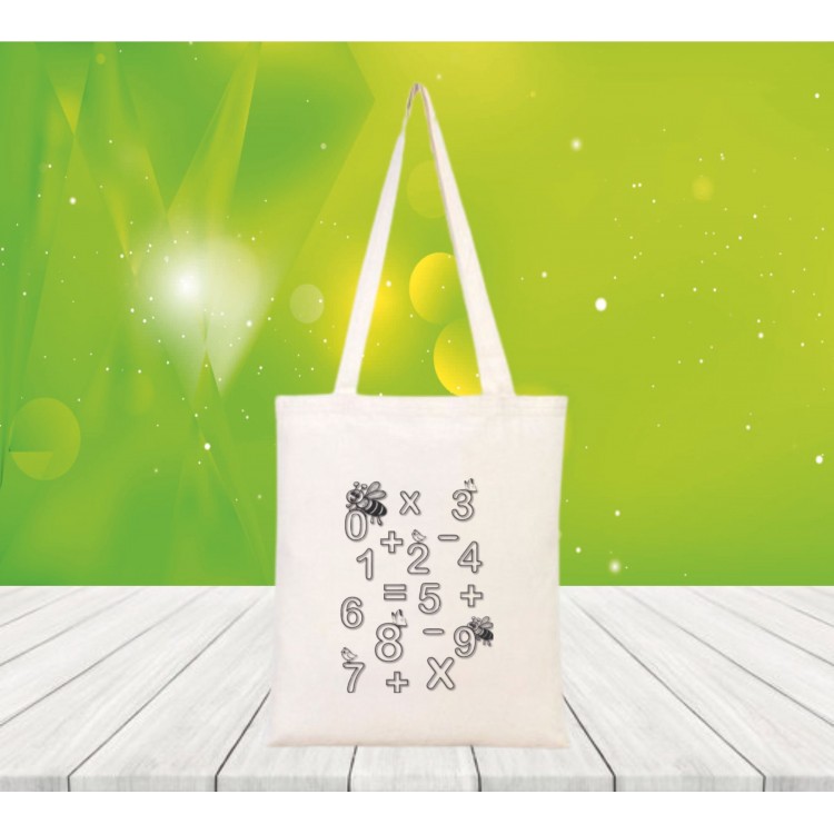 Baskılı boyanabilir ham bez çanta