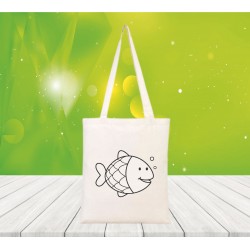 Baskılı boyanabilir ham bez çanta