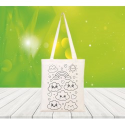 Baskılı boyanabilir ham bez çanta