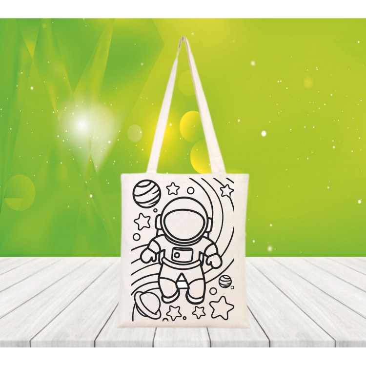 Baskılı boyanabilir ham bez çanta