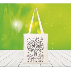 Baskılı boyanabilir ham bez çanta