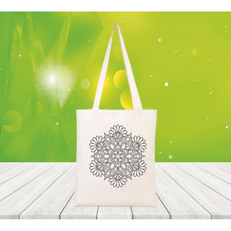 Baskılı boyanabilir ham bez çanta