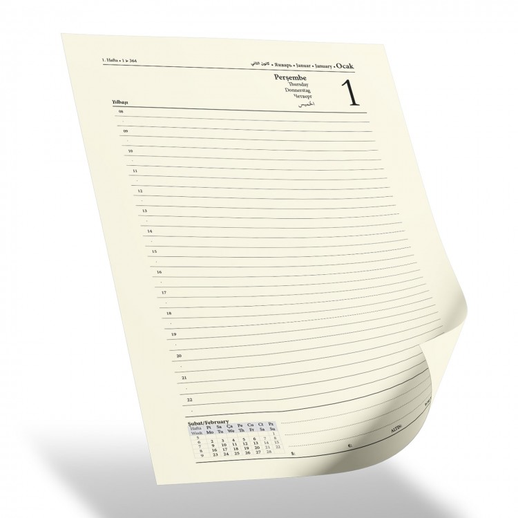 KAVAKLIDERE TURKUAZ TARİHLİ AJANDA (17X24 CM)