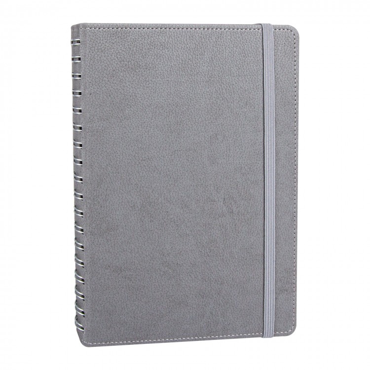 ANITTEPE GRİ TARİHLİ GİZLİ SPİRALLİ AJANDA (17X24 CM)