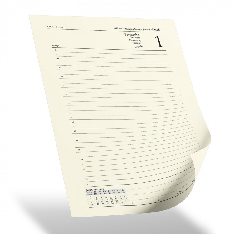 ÇANKAYA TURKUAZ TARİHLİ AJANDA (17X24 CM)