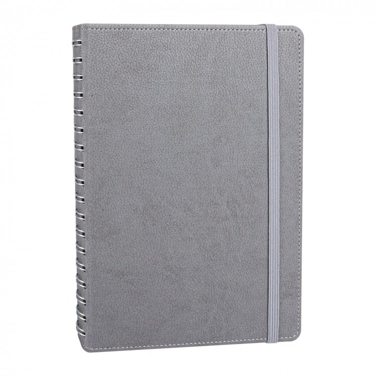 SÖĞÜTÖZÜ GRİ SPİRALLİ TARİHSİZ DEFTER (17X24 CM)