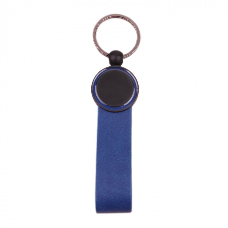 AYDER LACİVERT METAL-DERİ ANAHTARLIK