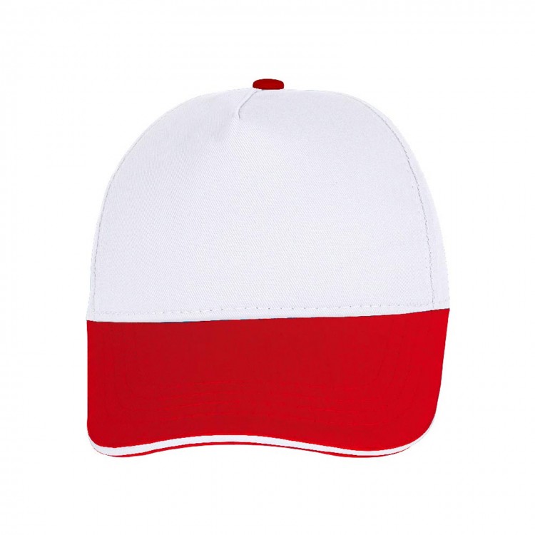 POMELO BEYAZ-KIRMIZI SANDWICH SİPER COTTON ŞAPKA