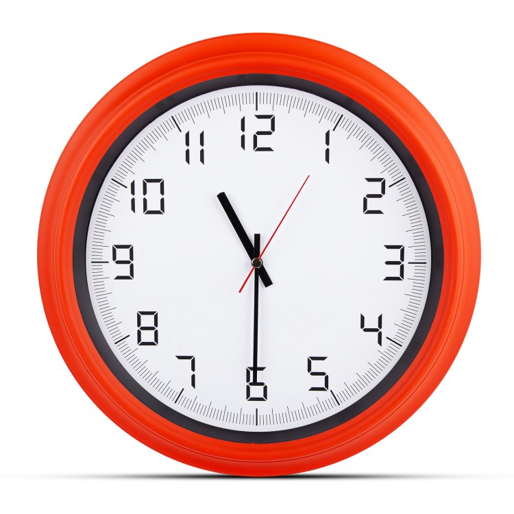 ATLAS TURUNCU PLASTİK KASA DUVAR SAATİ (380MM)