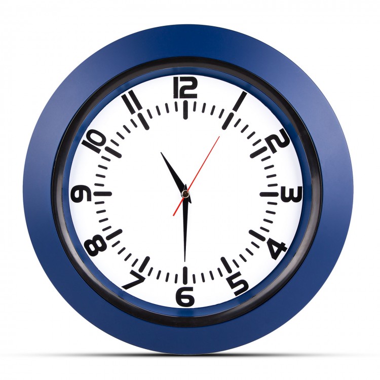 UMAY LACİVERT PLASTİK KASA DUVAR SAATİ (350 MM)