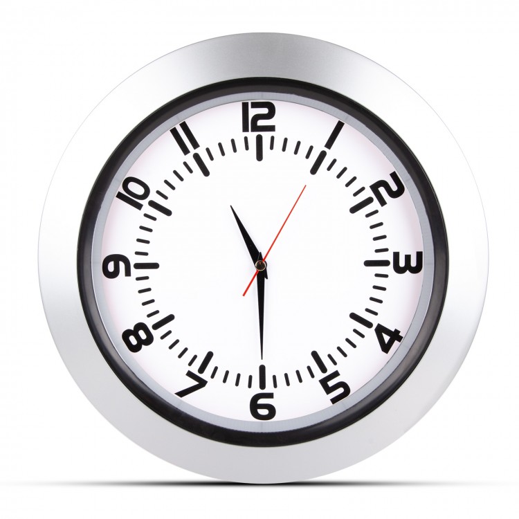 UMAY GÜMÜŞ PLASTİK KASA DUVAR SAATİ (350 MM)