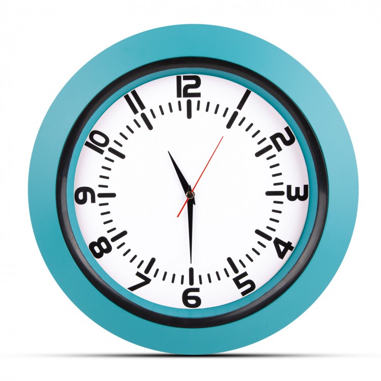 UMAY TURKUAZ PLASTİK KASA DUVAR SAATİ (350 MM)