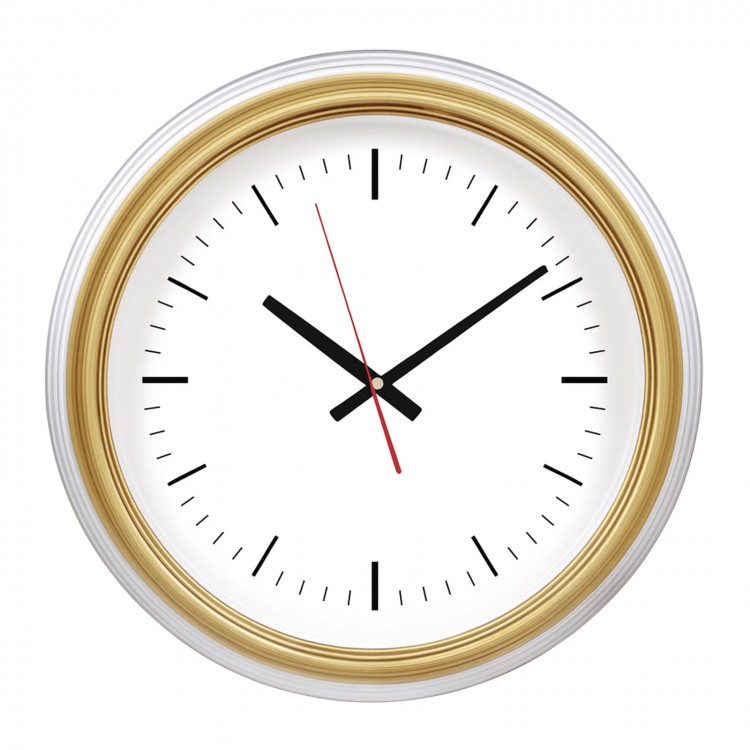 SEDNA526 ALTIN-BEYAZ BRİSTOL KADRAN DUVAR SAATİ (480 MM)