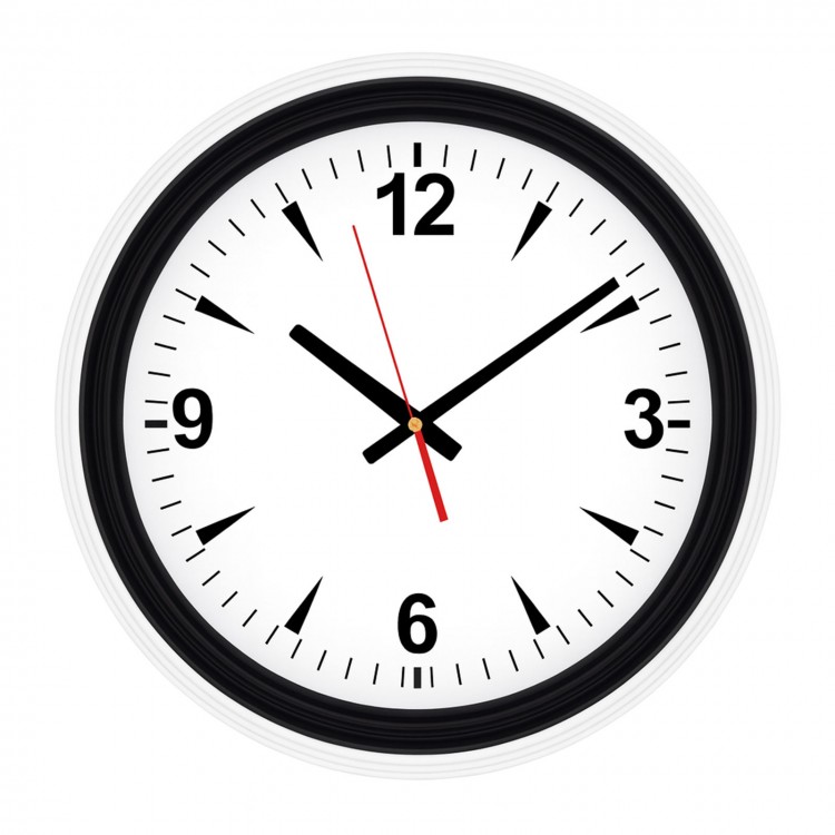 SEDNA526 SİYAH-BEYAZ BRİSTOL KADRAN DUVAR SAATİ (480 MM)