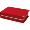 KAŞMİR KIRMIZI KADİFE PLAKET KUTUSU (14X24 CM)