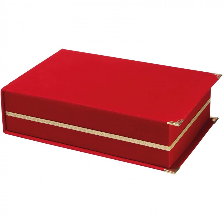KAŞMİR KIRMIZI KADİFE PLAKET KUTUSU (14X24 CM) KAŞMİR KIRMIZI KADİFE PLAKET KUTUSU (14X24 CM)