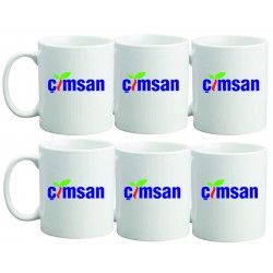 6 Adet Logo Baskılı Kupa Bardak