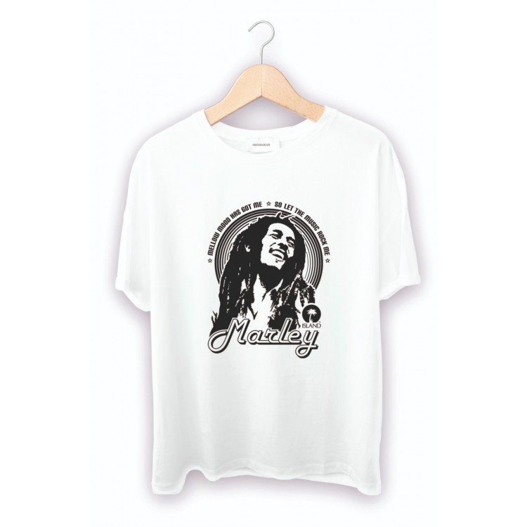 Bob Marley Baskılı Tişört