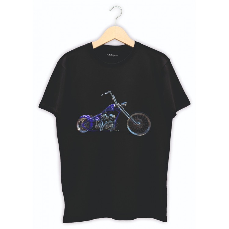 Motor Tutkunlarına Baskılı Siyah Tişört