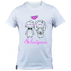 Evleniyoruz Baskılı Tişörtleri