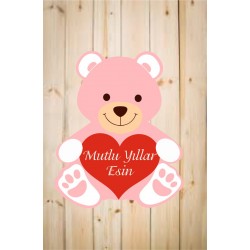 Ayıcık Şeklinde Ahşap Magnet