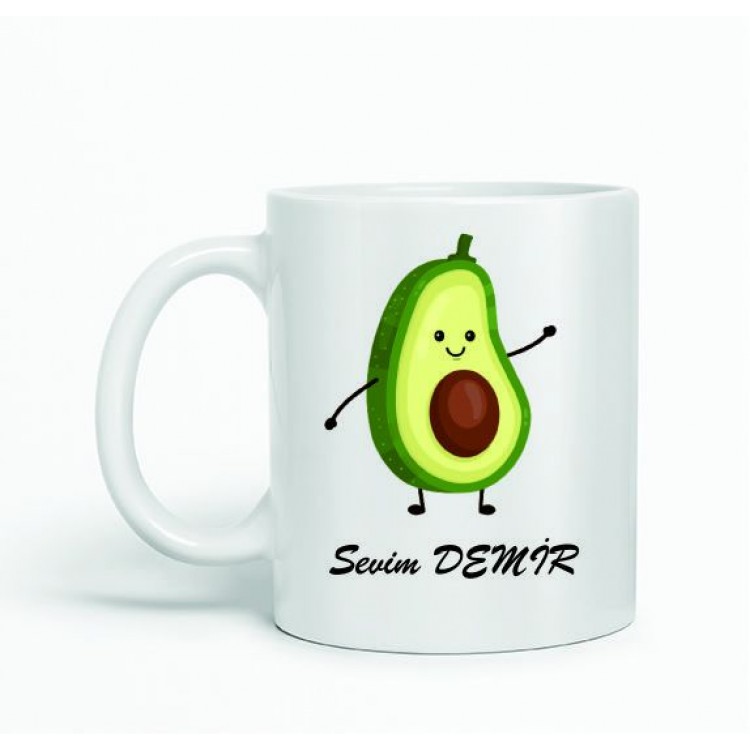 İsme Özel Avokado Kupa Bardak
