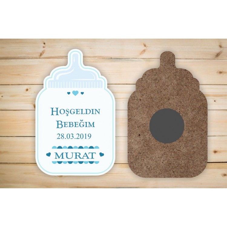 Erkek Bebek - Hoşgeldin Bebeğim Ahşap Magnet Erkek Bebek - Hoşgeldin Bebeğim Ahşap Magnet