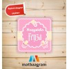 Pembe Renk Kız Bebek İçin Ahşap Magnet