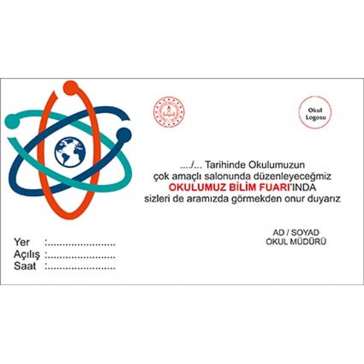Bilim Fuarları Davetiye Modelleri 2