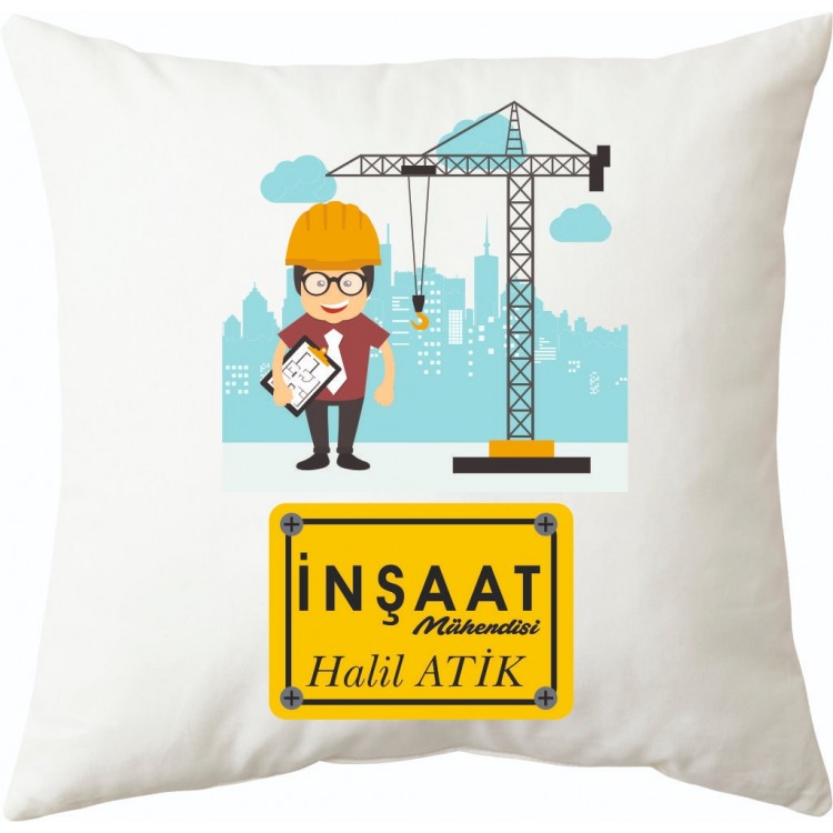 İnşaat Mühendislerine özel Hediye Yastık Baskı