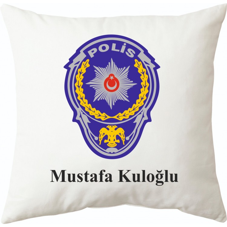 Polislere özel mesleki baskılı hediye yastık