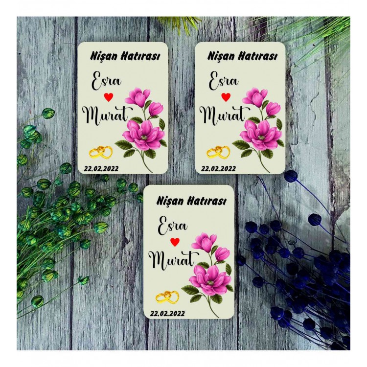 Ahşap resimli Magnet - Nişan Magnetleri - Balıkesir Magnet İmalatı