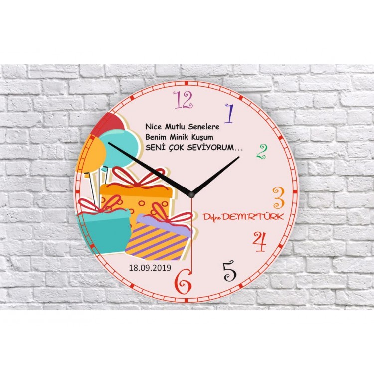 Doğum günü hediyesi ahşap duvar saatleri