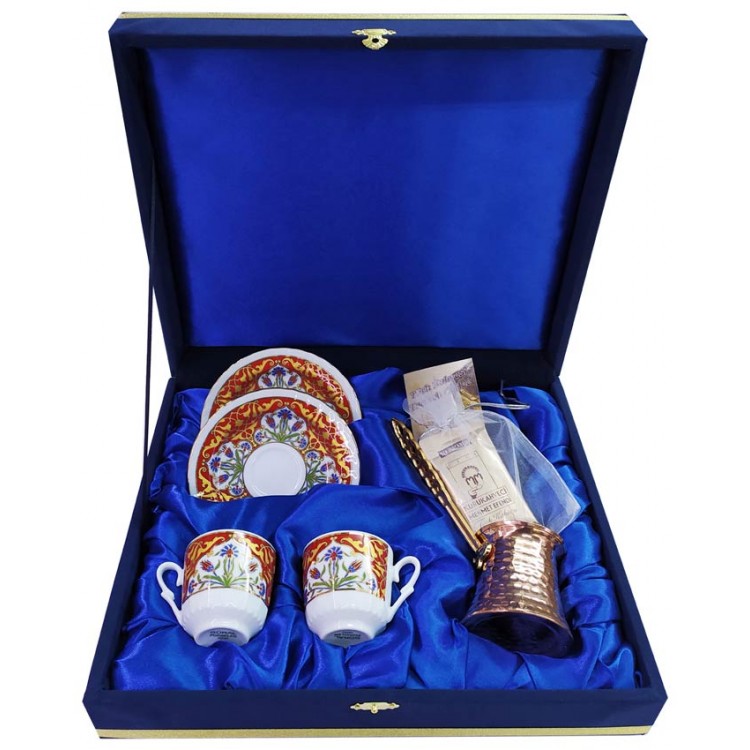 Kadife kutulu Kahve Fincanı setleri