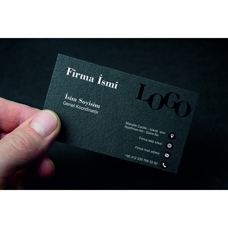 Sıvamalı Kısmı laklı Kartvizit