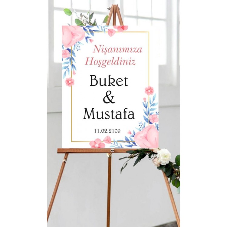 Nişan Töreni İçin Hoşgeldiniz Karşılama Panosu Nişan Töreni İçin Hoşgeldiniz Karşılama Panosu