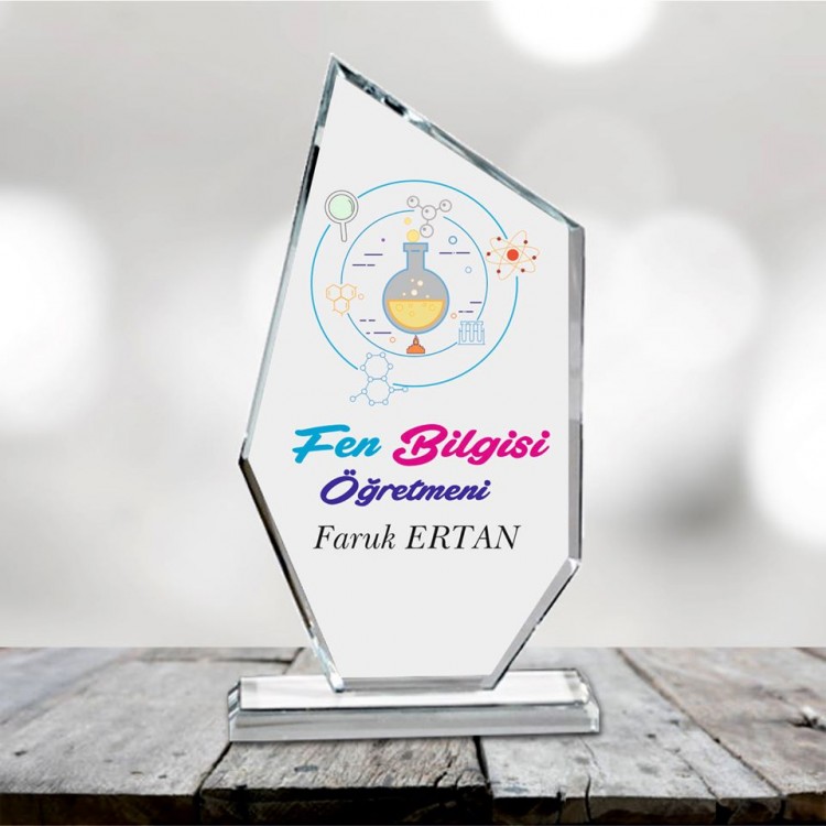 Fen Bilgisi Öğretmenine Hediye Plaket