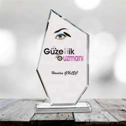 Güzellik Uzmanına Hediye Kristal Plaket
