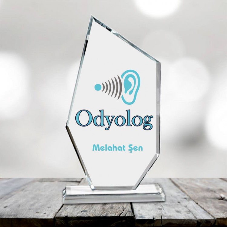 Odyologlara Kristal plaket Hediye