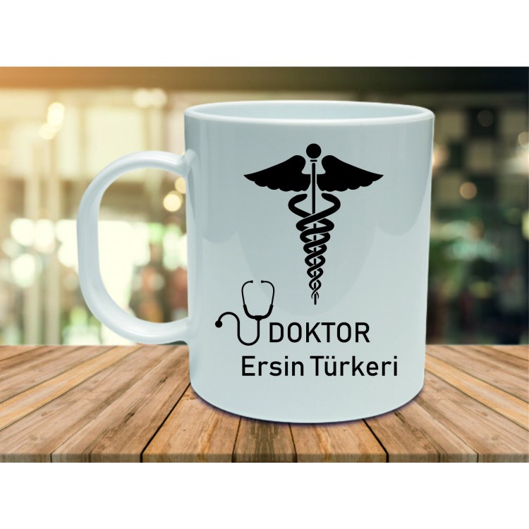Hekimlere Özel Tasarım İsme özel Baskılı Kupa Bardak Modelleri