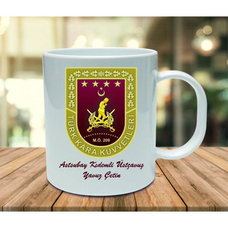 Mesleki Hediye Astsubay lara  Özel Kupa Bardak