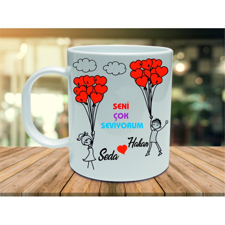 Uçan Balonlu Sevgililer