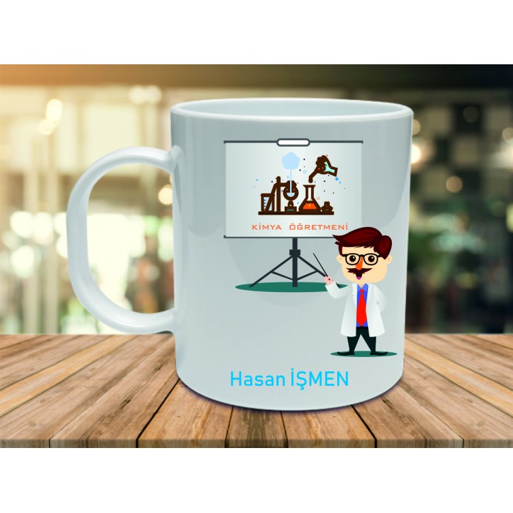 Kimya Öğretmelerine Farkli Tasarımlı Kupa Bardaklar