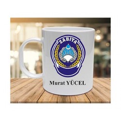 Zabıta Logolu Kupa Badak İsminize Özel Baskı Yapıyoruz