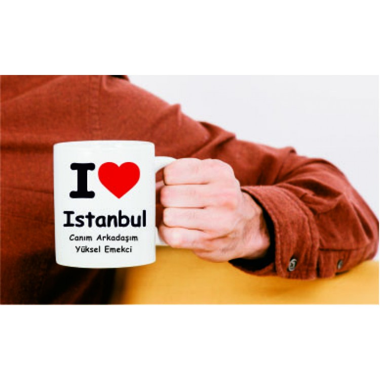 Kişiye Özel I Love Canım Arkadaşım Kupa bardak Hediyesi