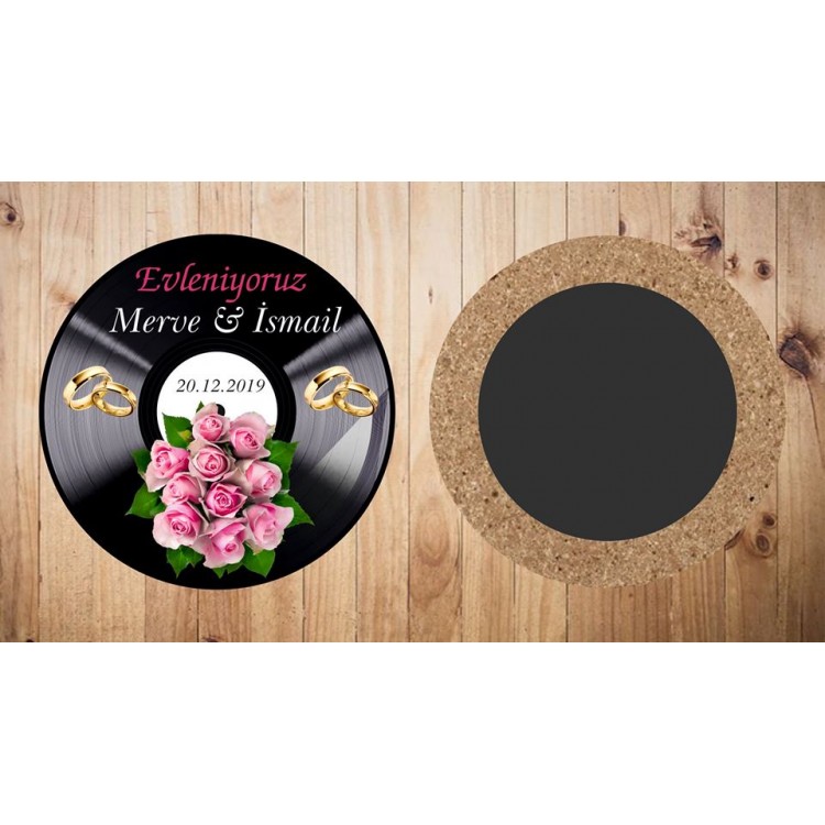 Plak Magnet - Nişan Hatırası- Magnet Antalya