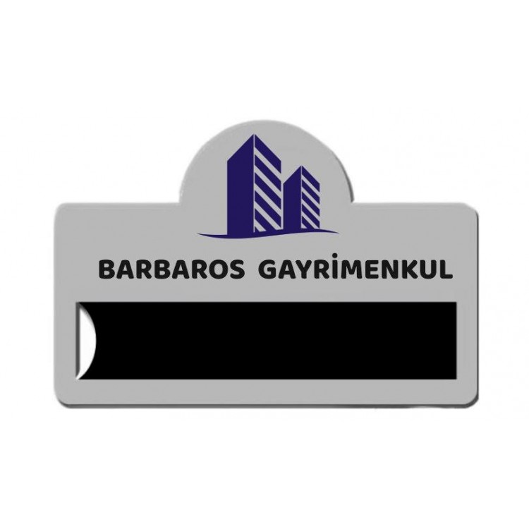 Gümüş Renk Mıknatıslı Kubbeli Model Yaka İsimlikleri